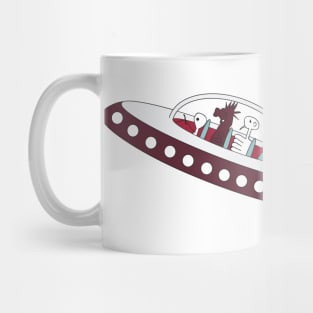 Spaceship and Aliens Mug